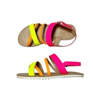 Maggie & Zoe Neon Strap Sandals Size 12